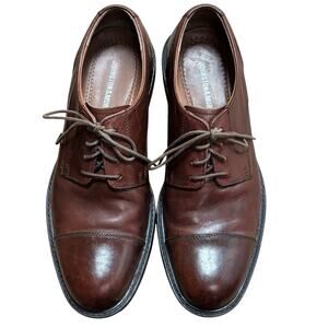 Johnston & Murphy Cap Toe Oxford Shoes Cognac Tan/Brown Laces Men's 9 Workwear